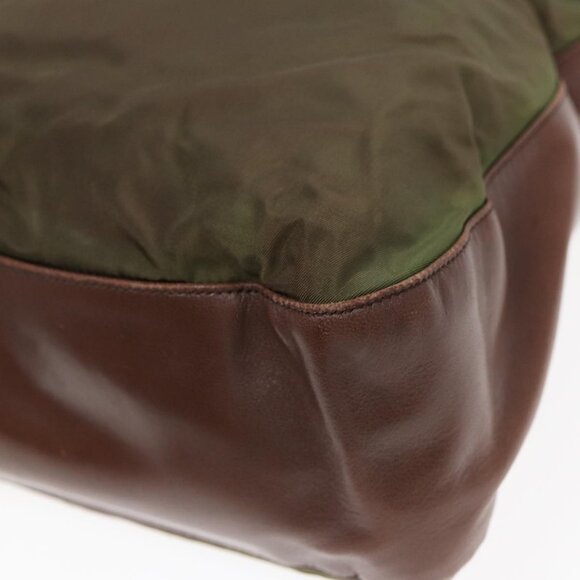 Authentic PRADA Shoulder Bag Nylon Leather Green - Picture 16 of 16